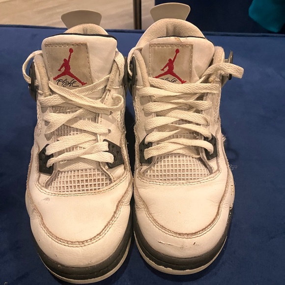 *sold* Nike Air Jordan IV, white/cement, size 4y, fair condition - Picture 3 of 5